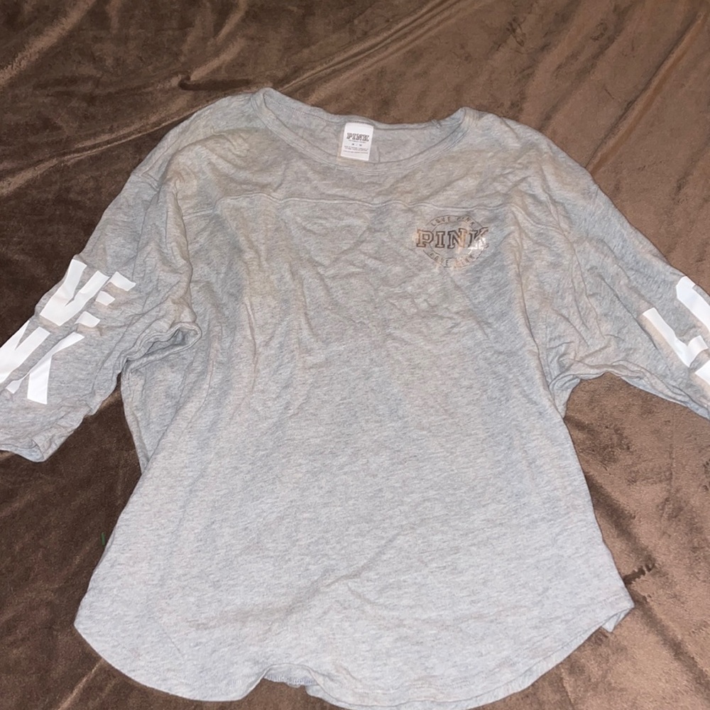 Grey PINK shirt .